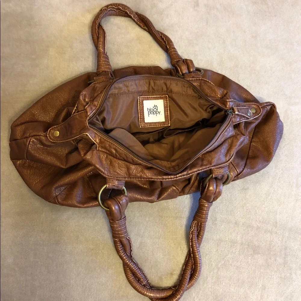 Black Poppy‎ Faux Leather handbag